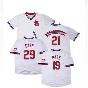 St Louis Cardinals Adult Mystery Nickname Jersey Pagnozzi Pags XL Cards MLB Red